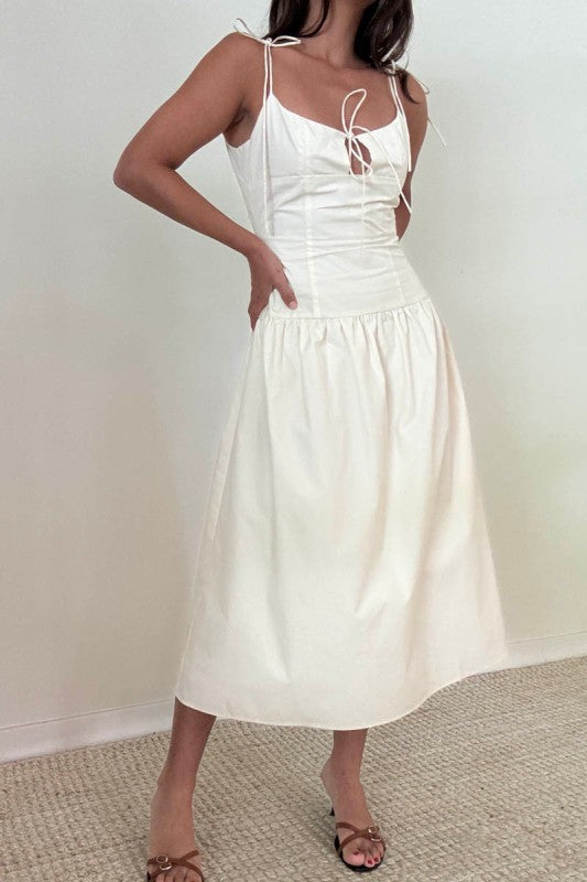 Emilia Drop Waist Midi Dress