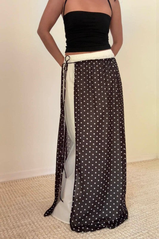 Margorie Polka Dot Maxi Skirt