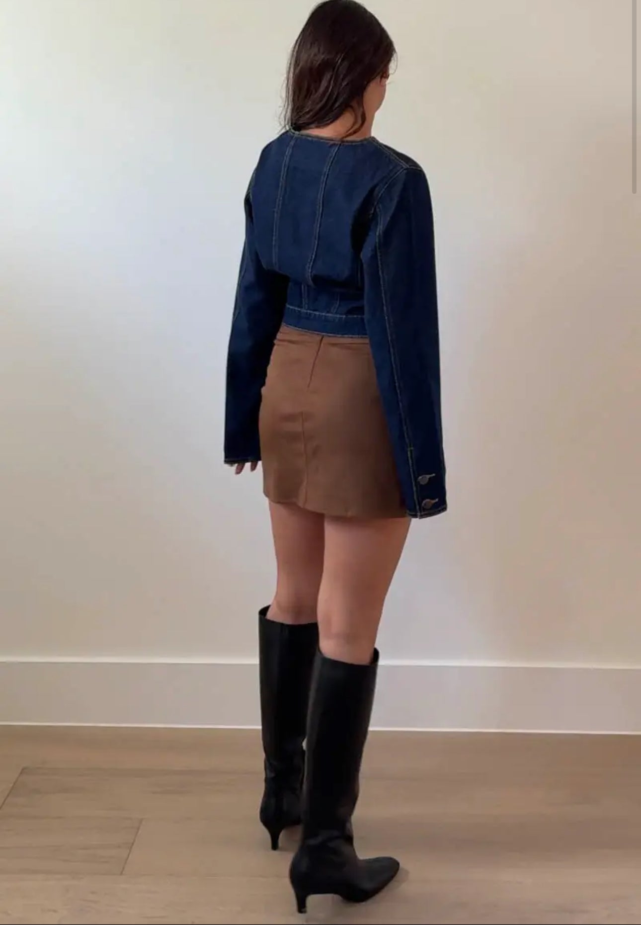 Emory Round Neck Denim Jacket