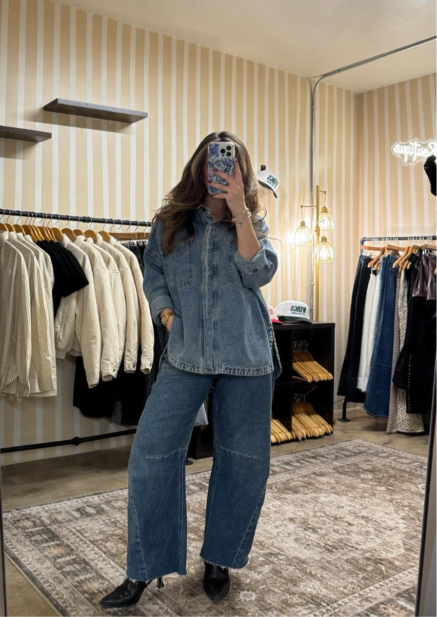 Button Down Denim Shacket