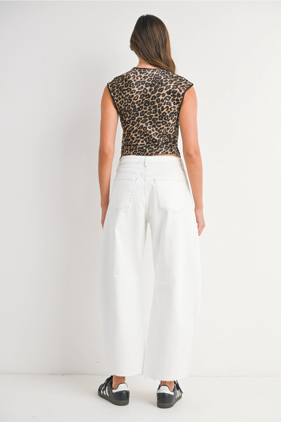 Raw Hem Barrel Denim