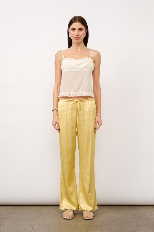 Celine Sheer Ruffle Cami Top