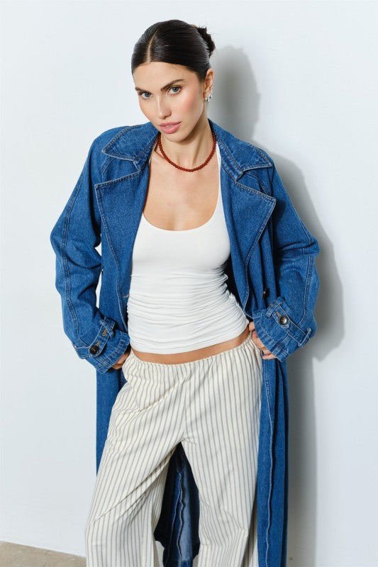Blakely Denim Trench Coat