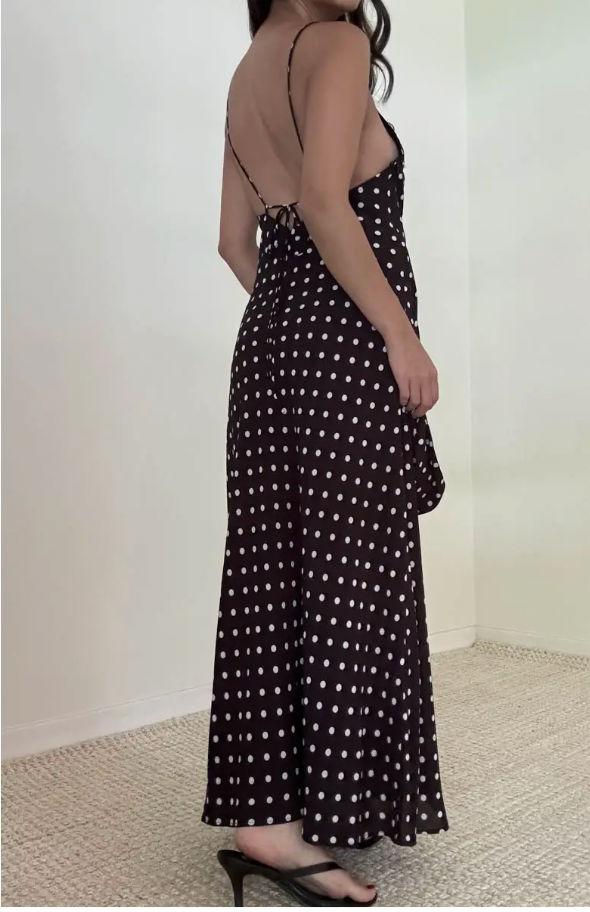 Emmie Polka Dot Necktie Dress