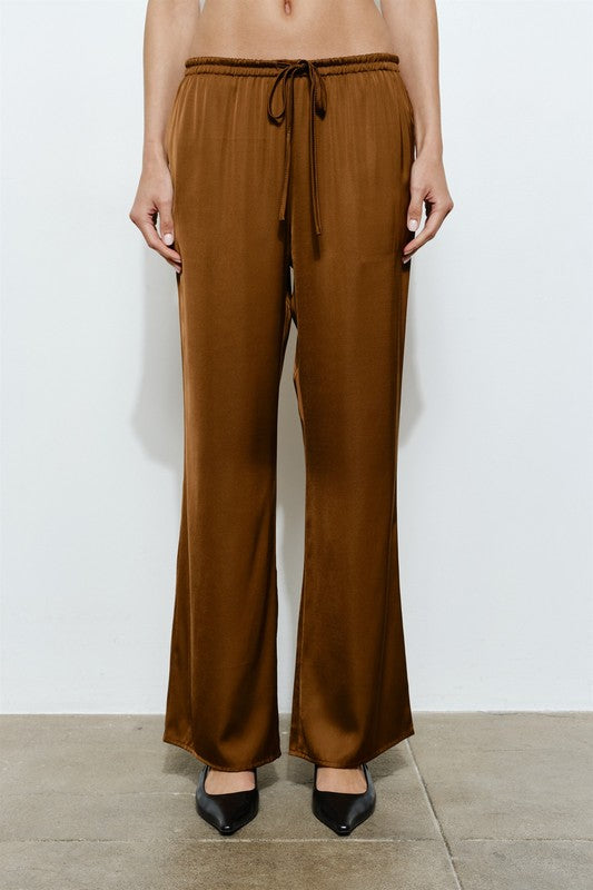 Cordelia Drawstring Satin Pants