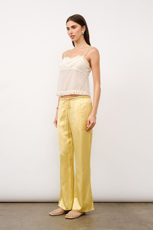Celine Sheer Ruffle Cami Top