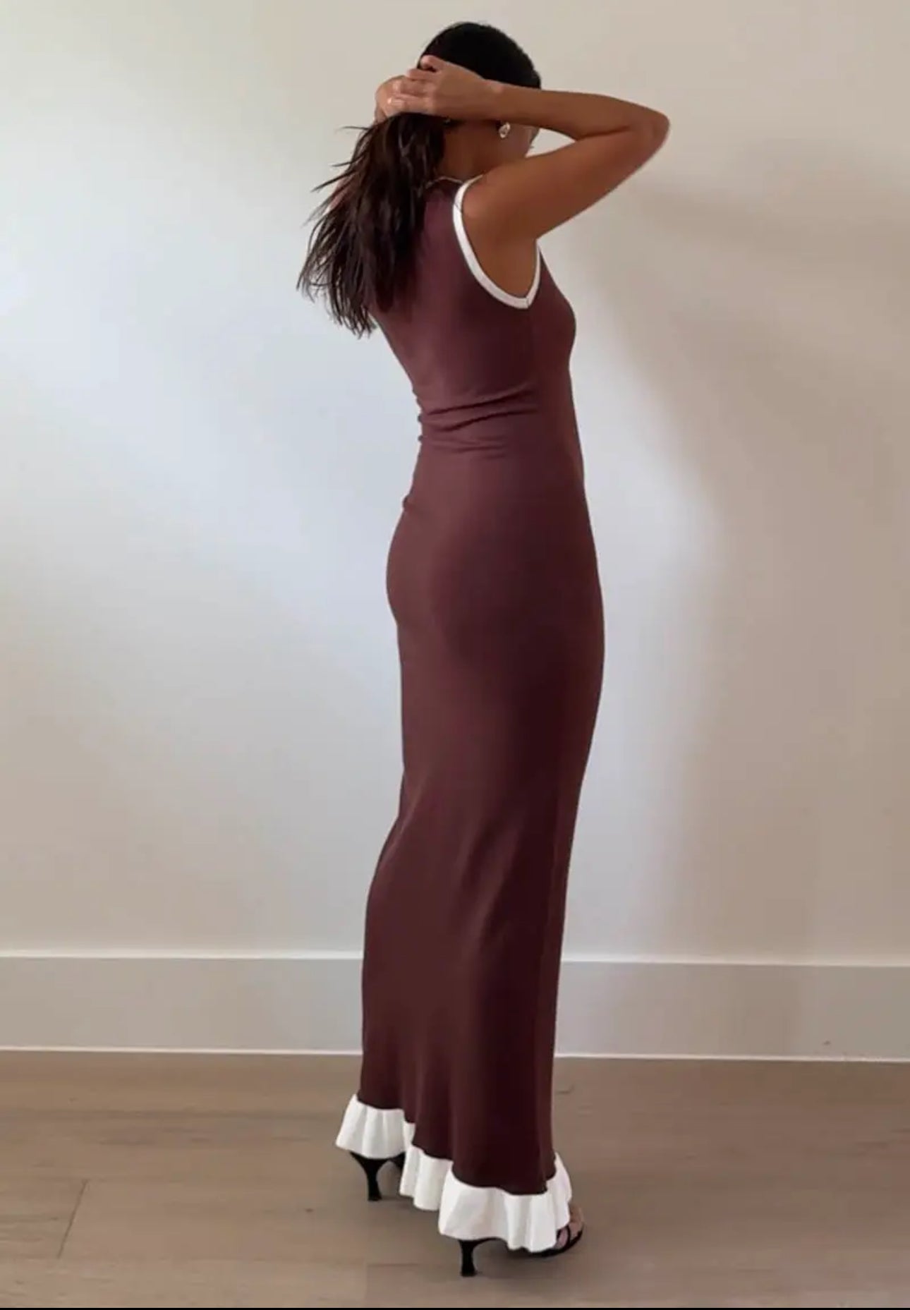 Margo Ruffle Hem Maxi Dress