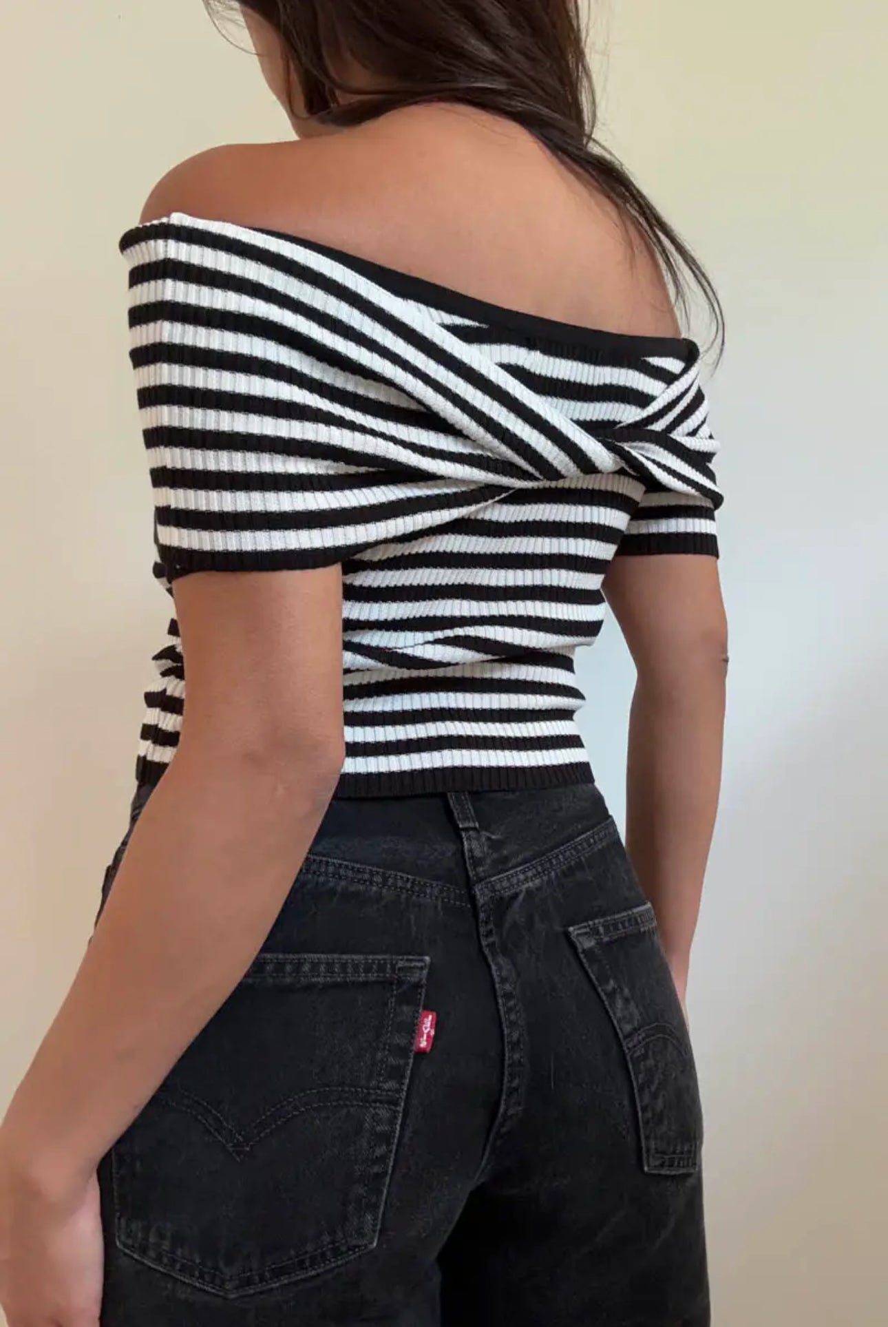 Ayla Striped Off the Shoulder Top