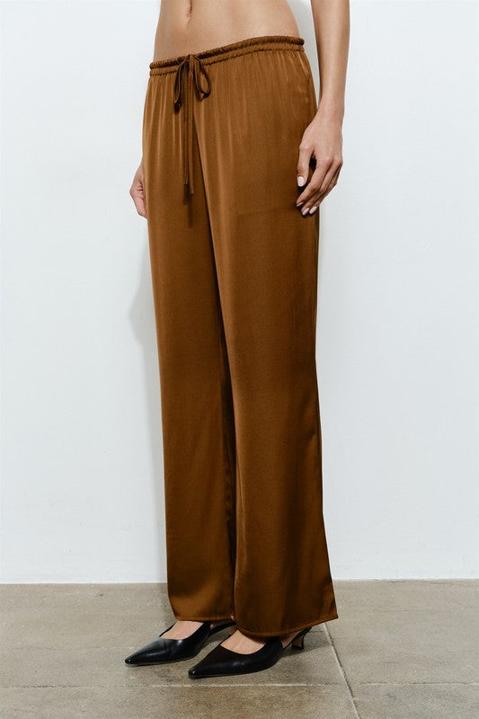 Cordelia Drawstring Satin Pants