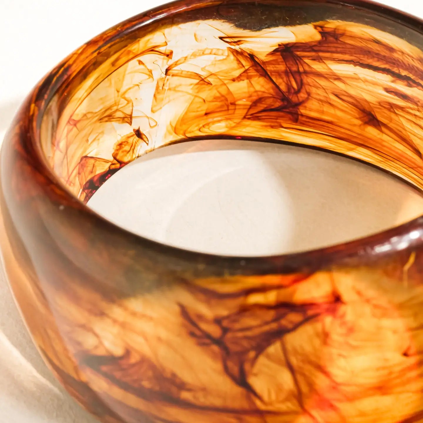 Caelia Modern Bold Statement Resin Bangle