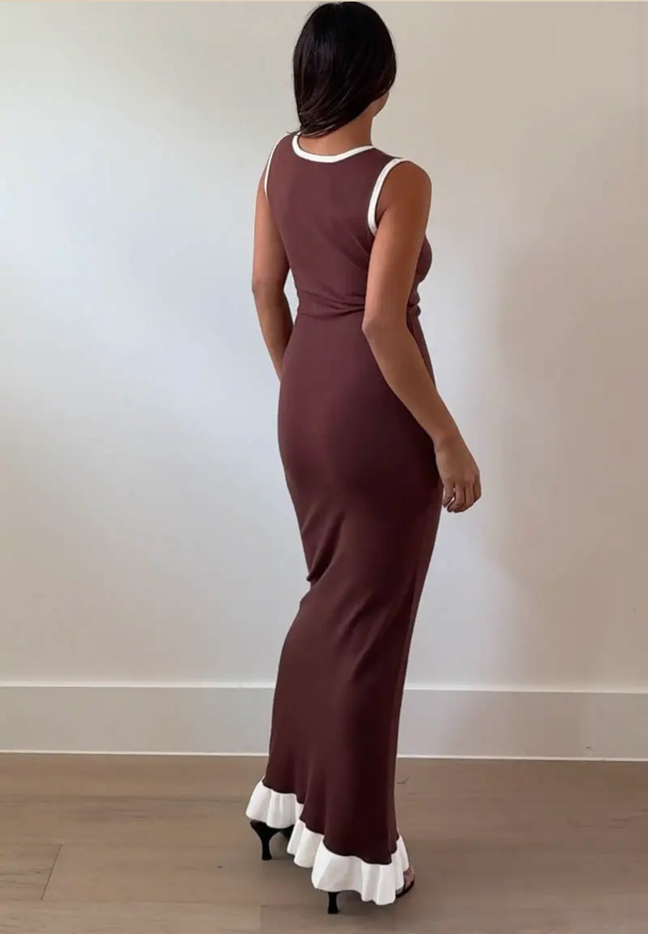 Margo Ruffle Hem Maxi Dress