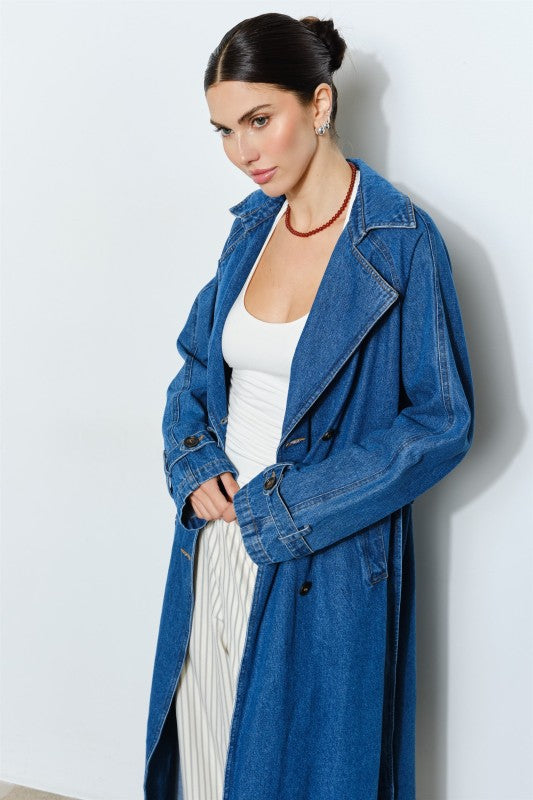 Blakely Denim Trench Coat