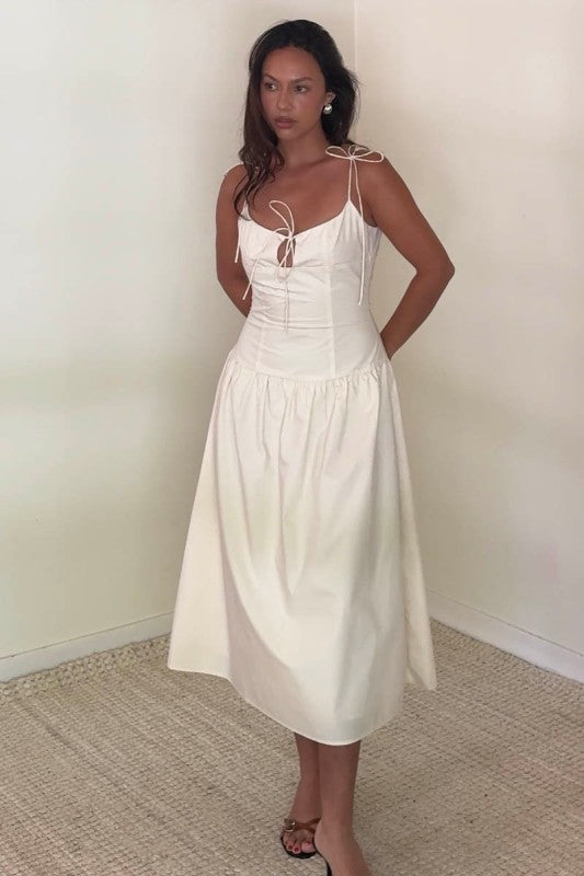 Emilia Drop Waist Midi Dress