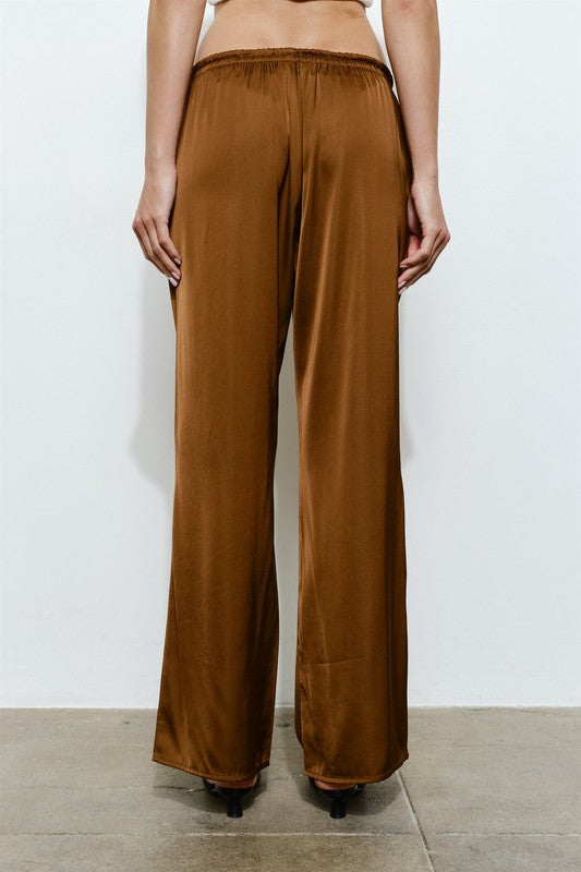 Cordelia Drawstring Satin Pants