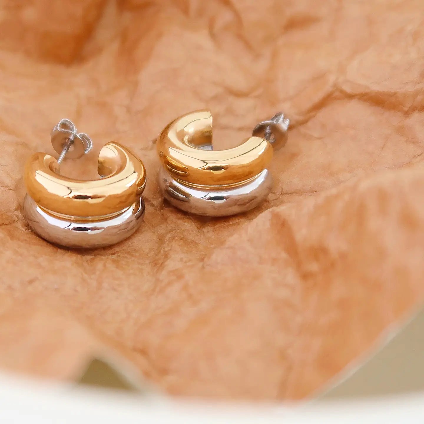 Emma Non-Tarnish Double Hoop Earring