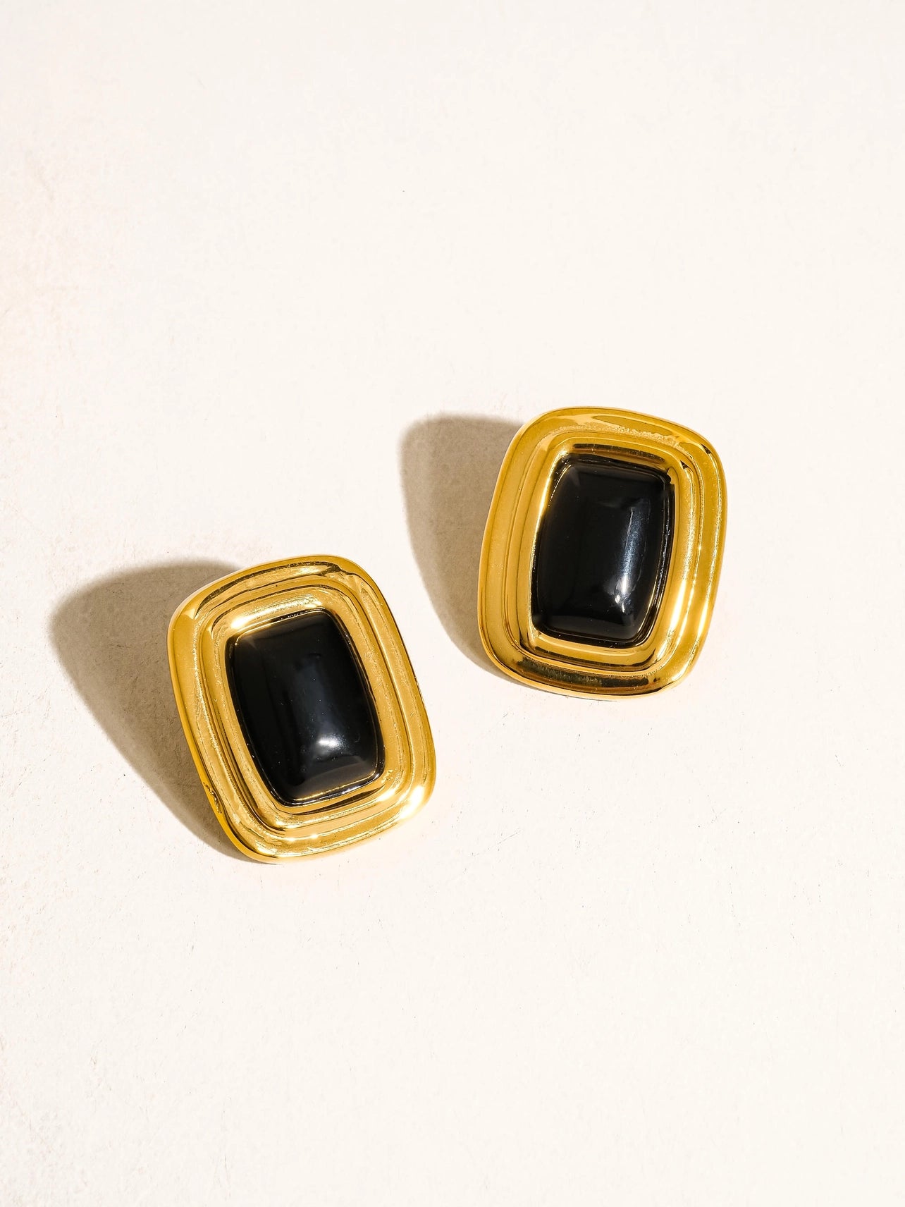 Petra Classic Square Stone Earring