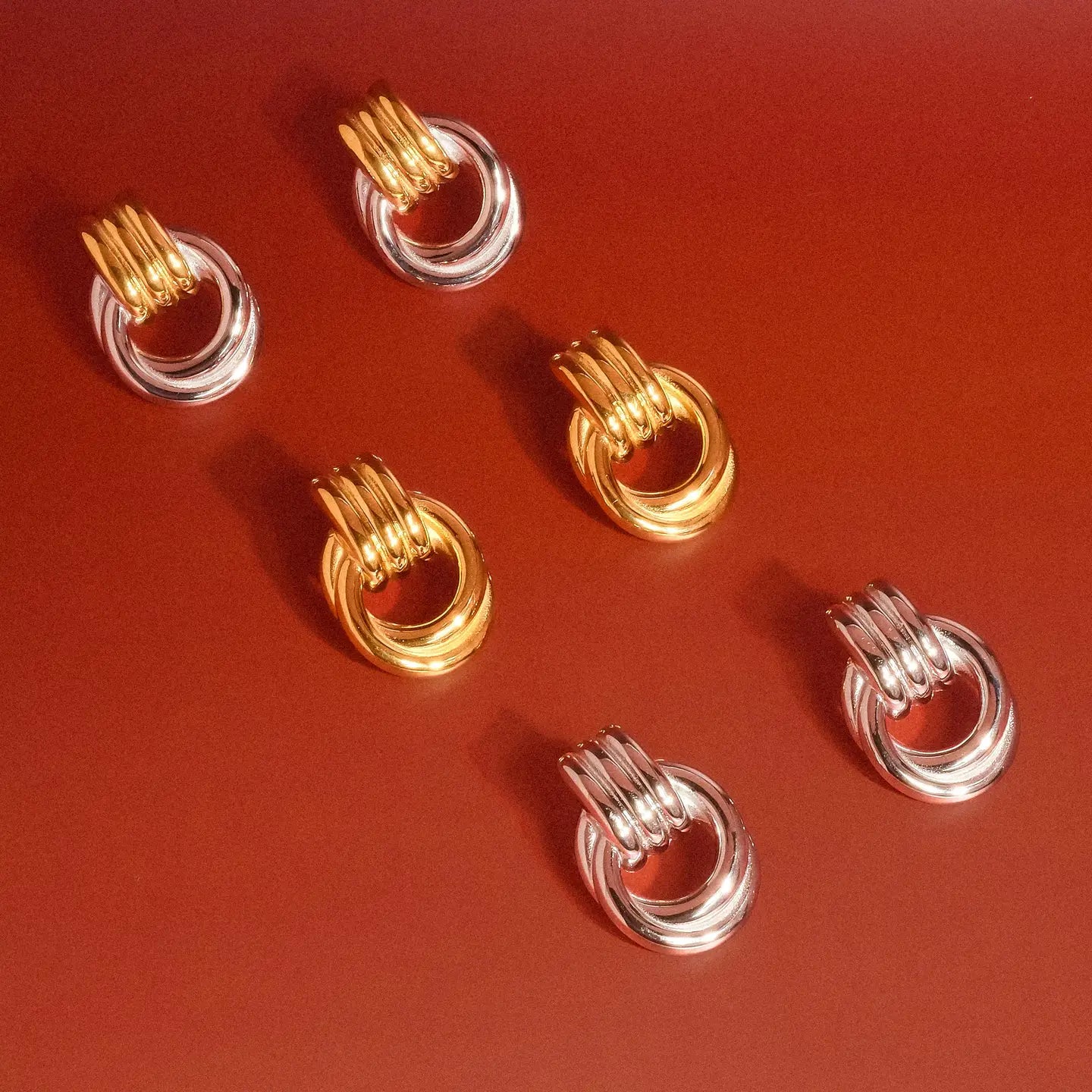 Wanda Two-Toned Hoop Earring