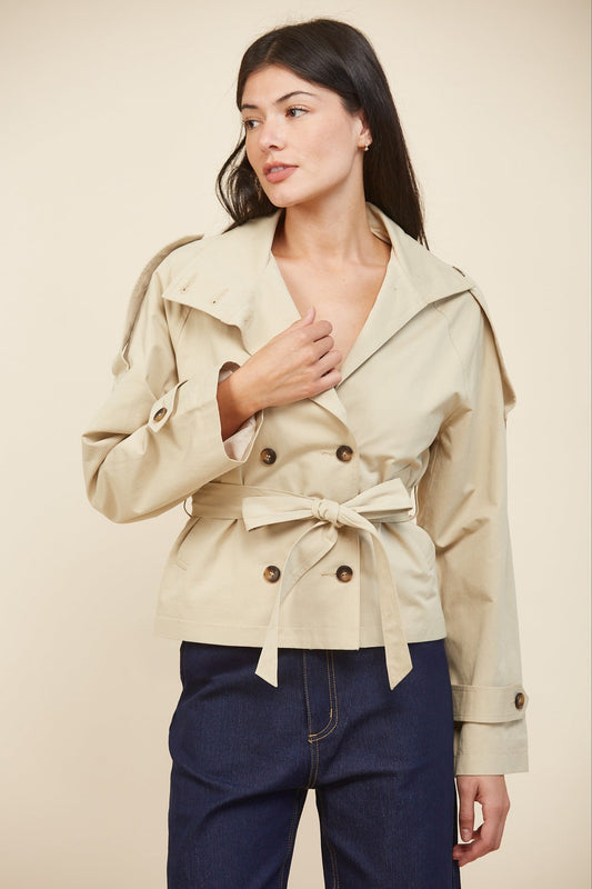 Rosie Woven Trench Jacket