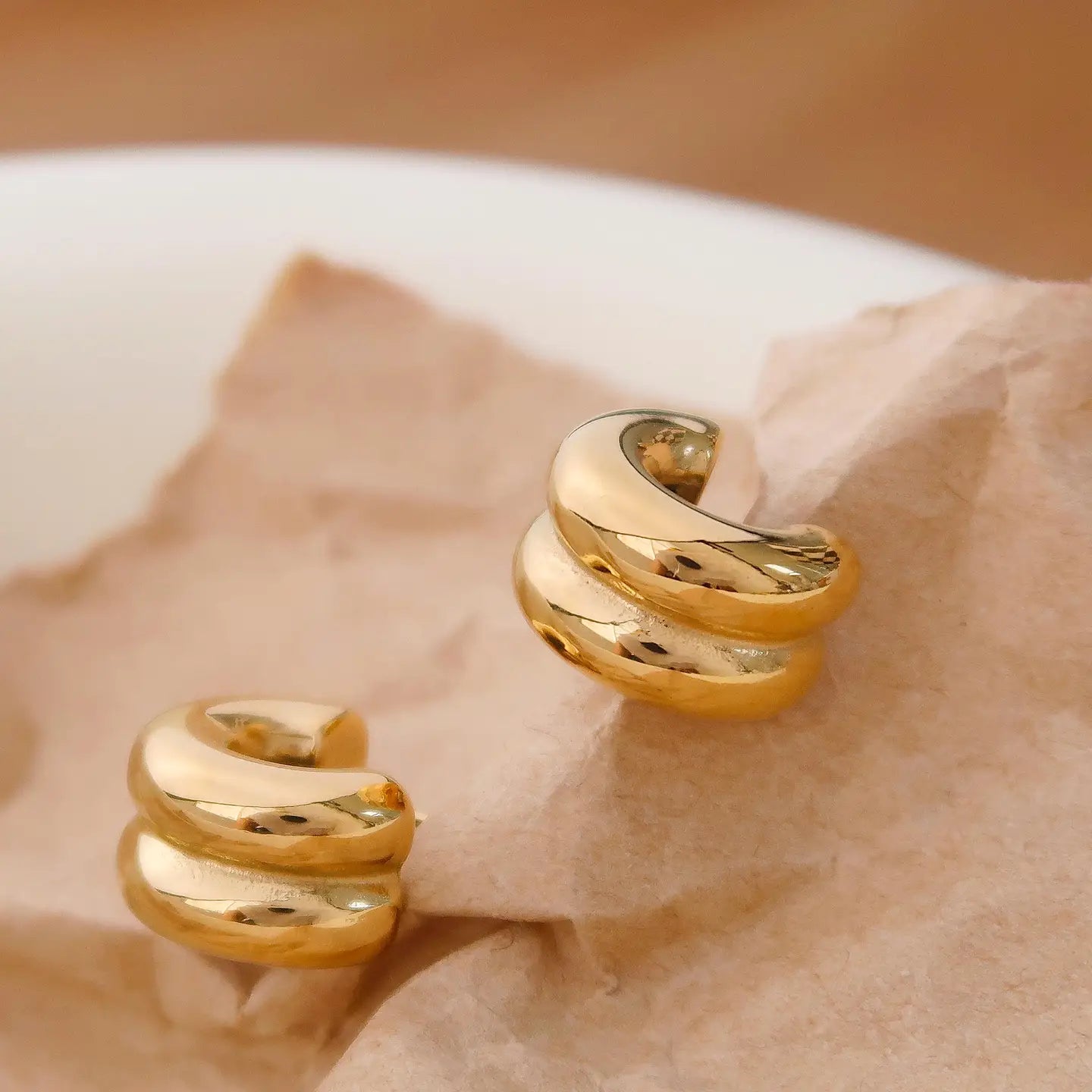 Emma Non-Tarnish Double Hoop Earring