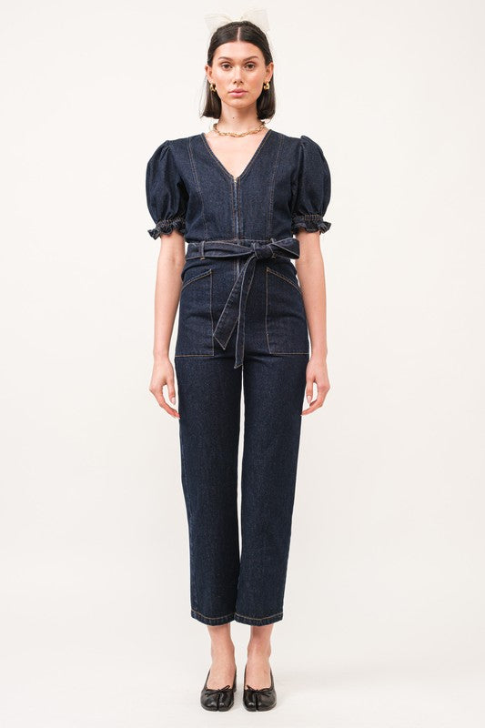 Brie Denim Jumpsuit