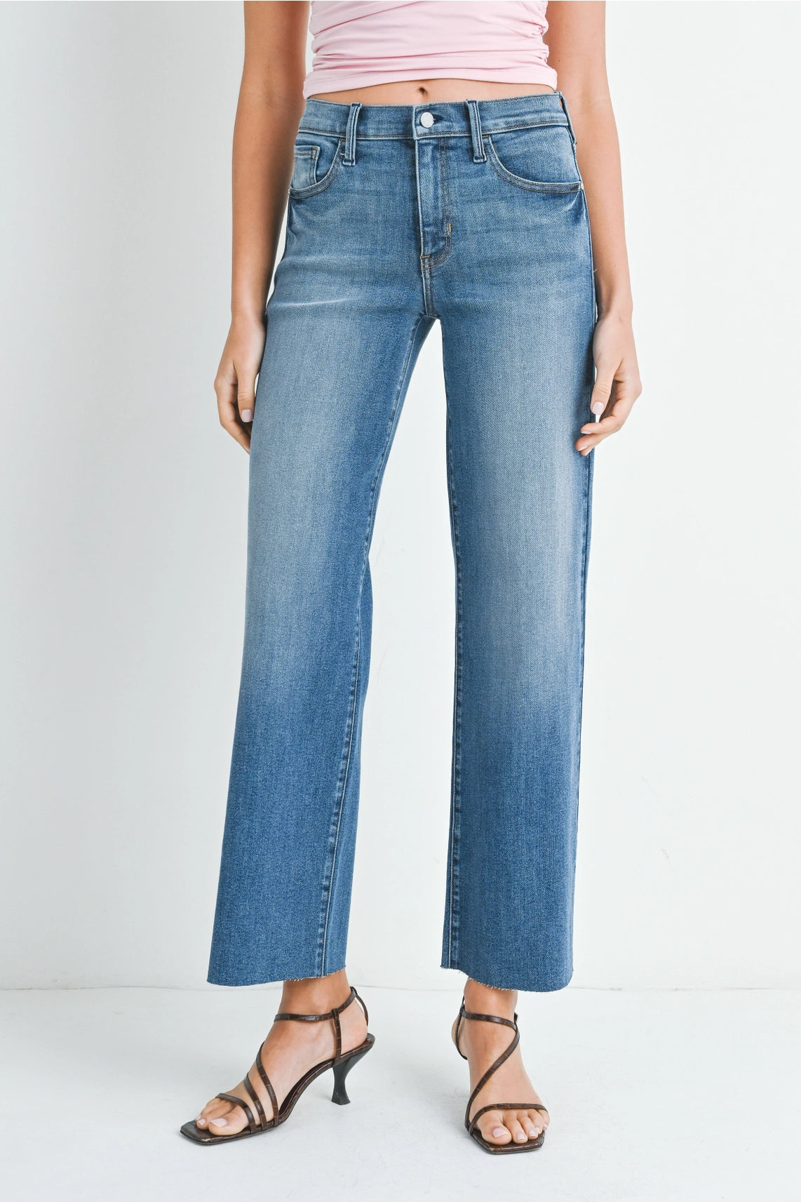 Straight Leg Palazzo Denim