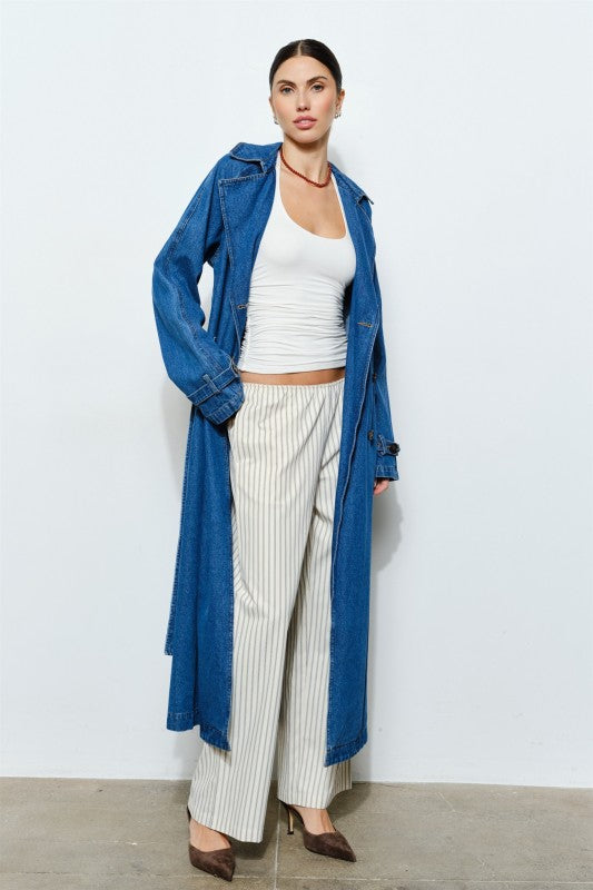Blakely Denim Trench Coat
