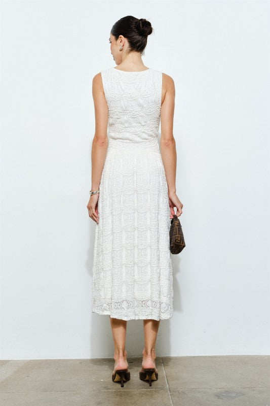 Marcella Eyelet Midi Dress