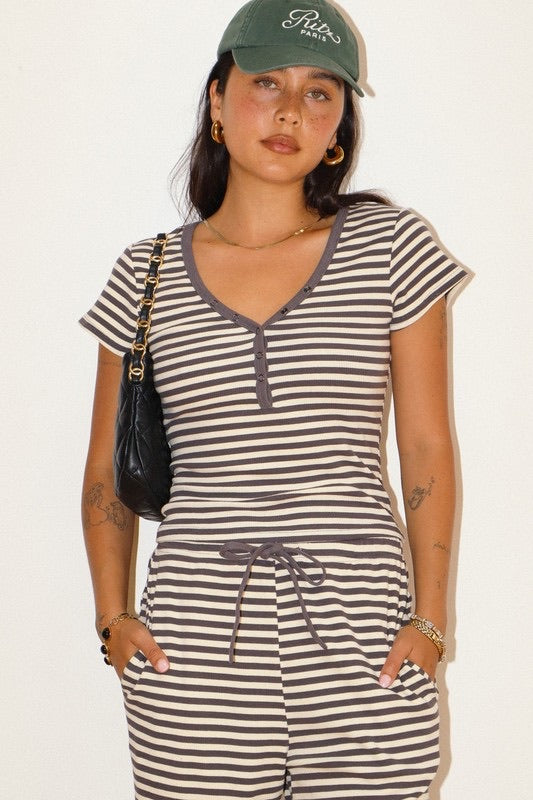 *PRE-ORDER* Harlow Button Up T-Shirt
