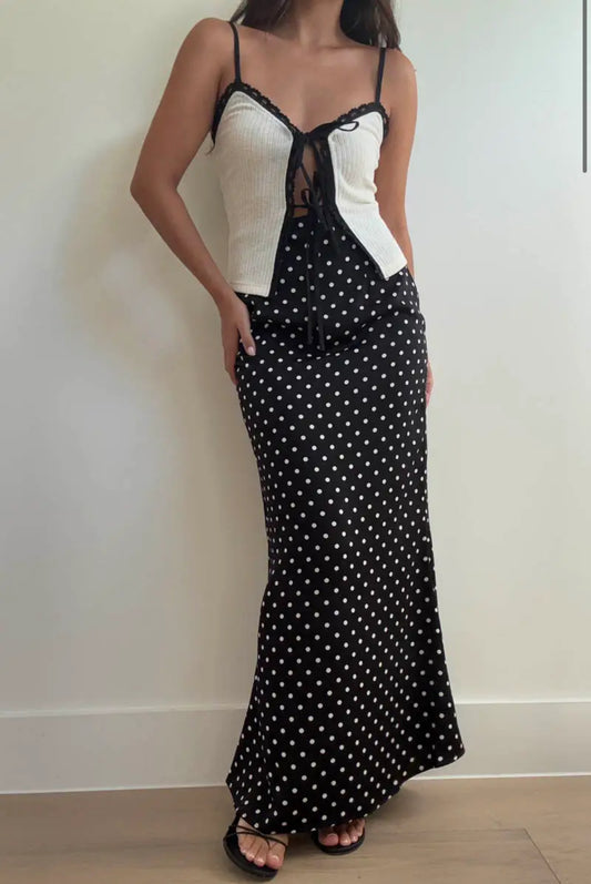 Georgia Polka Dot Maxi Skirt