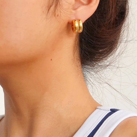 Emma Non-Tarnish Double Hoop Earring