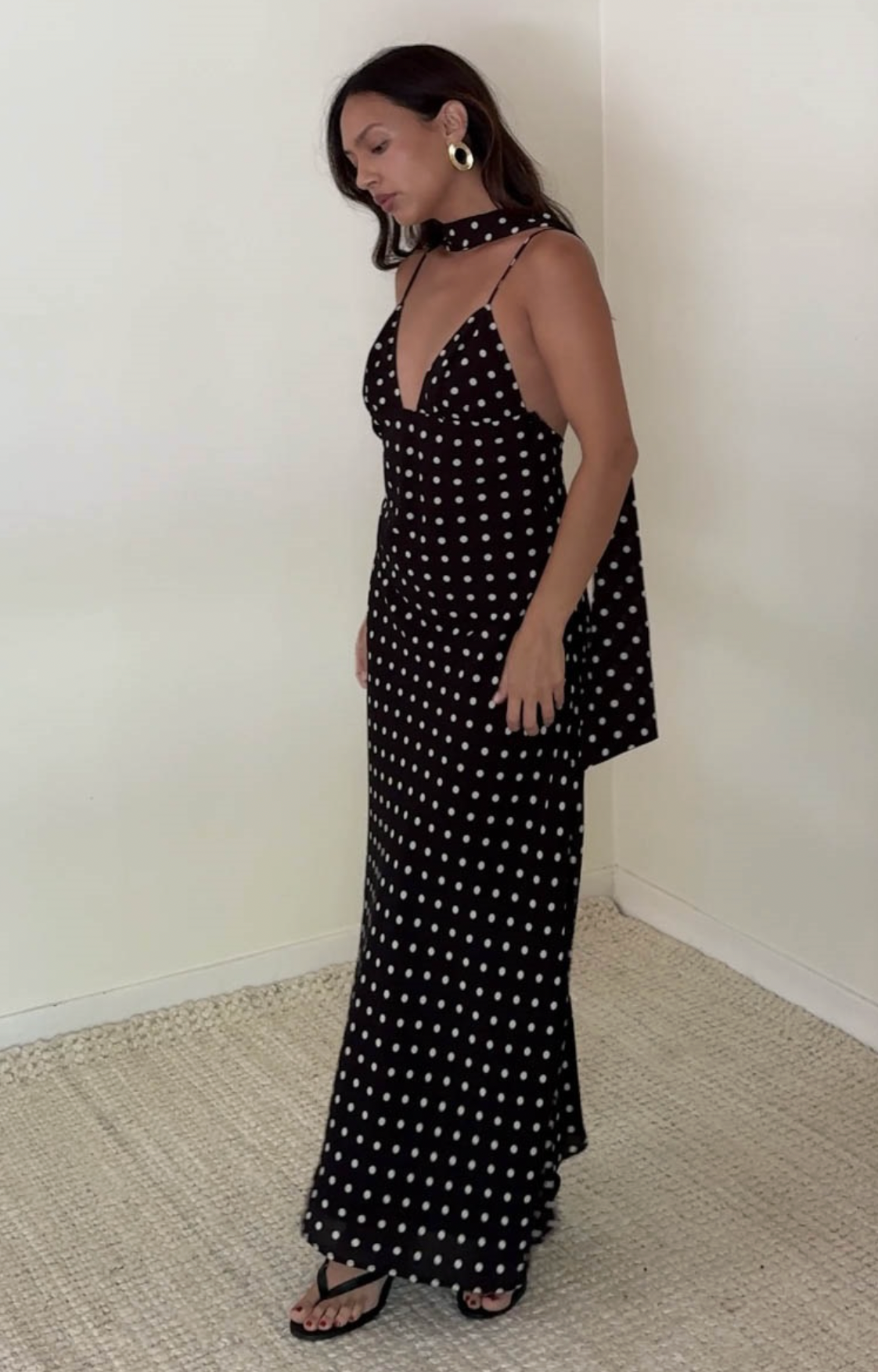 Emmie Polka Dot Necktie Dress