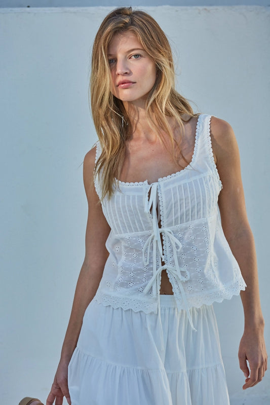 Jovi Eyelet Top