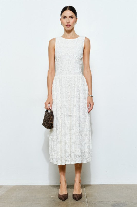Marcella Eyelet Midi Dress