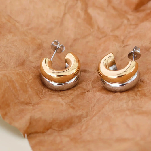 Emma Non-Tarnish Double Hoop Earring