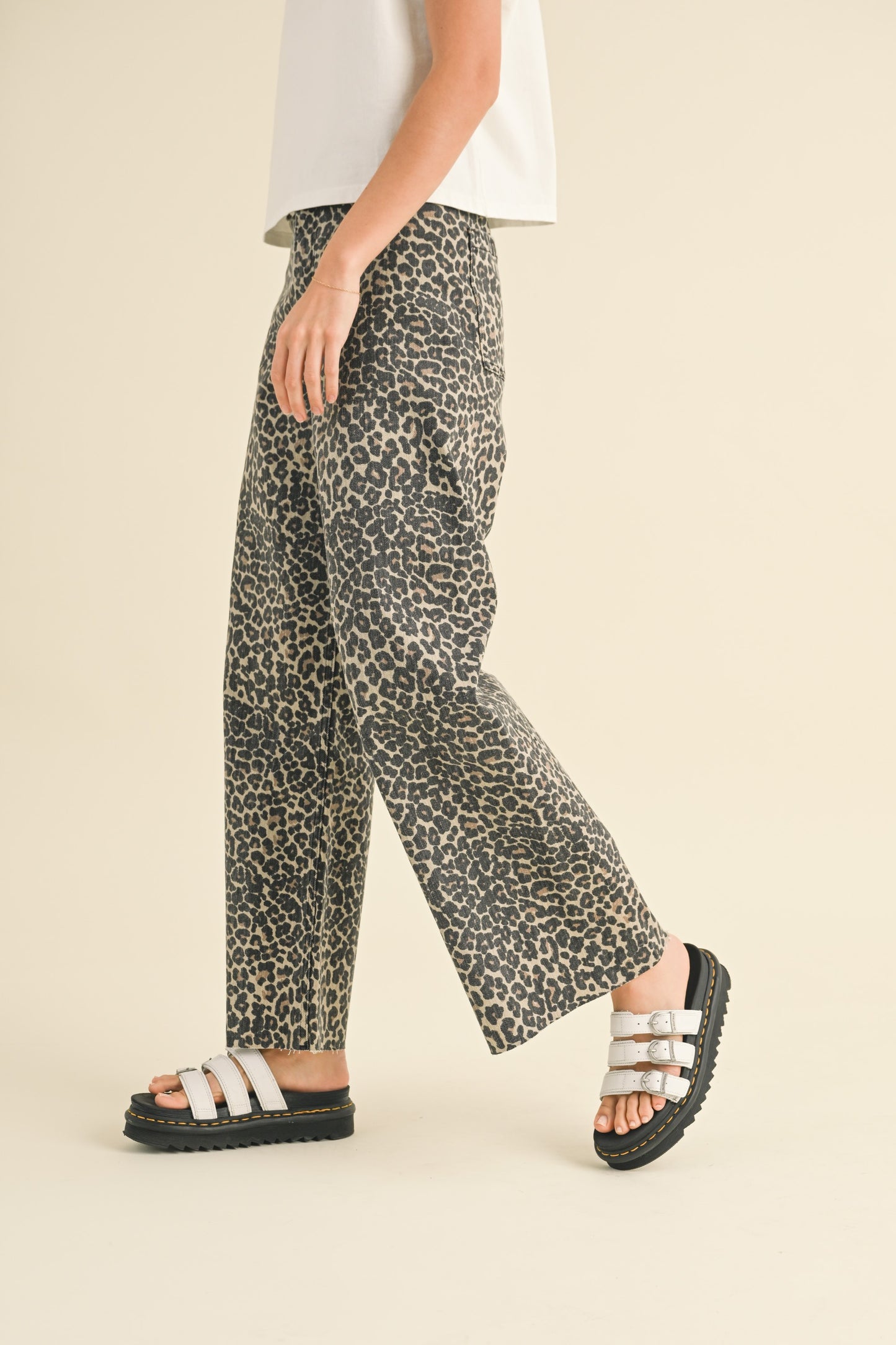 Leopard Denim Pants