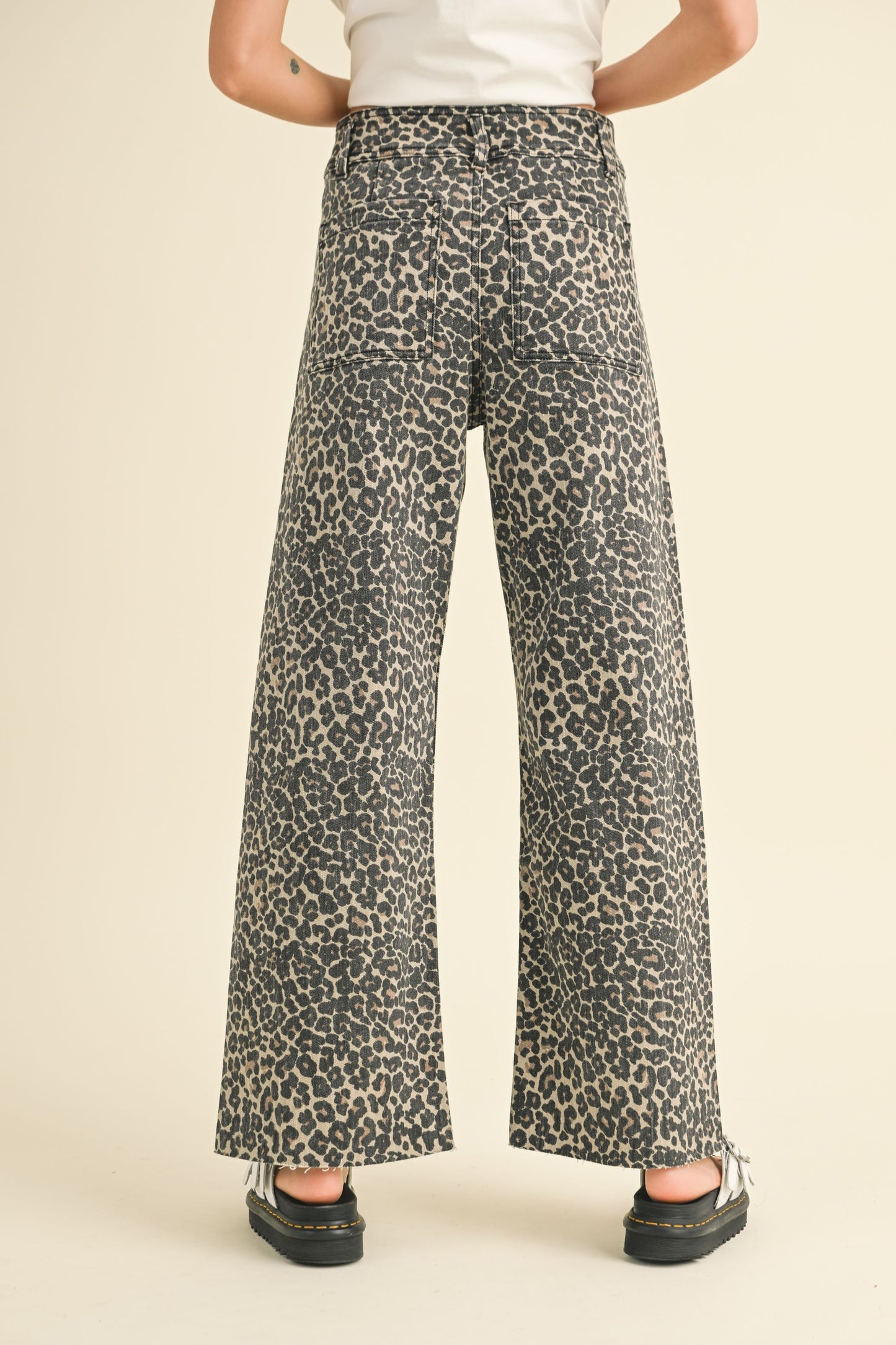 Leopard Denim Pants