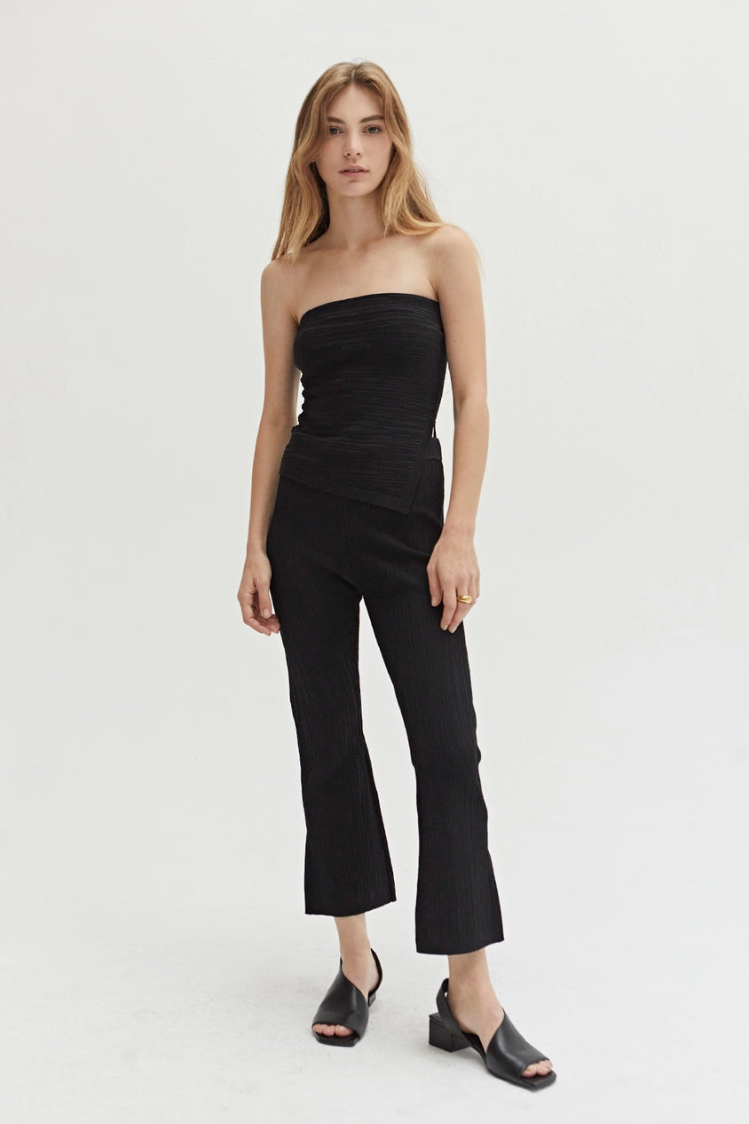 Lucille Textured Cropped Knit Pants