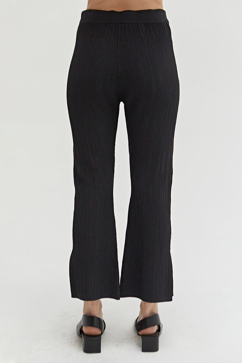 Lucille Textured Cropped Knit Pants