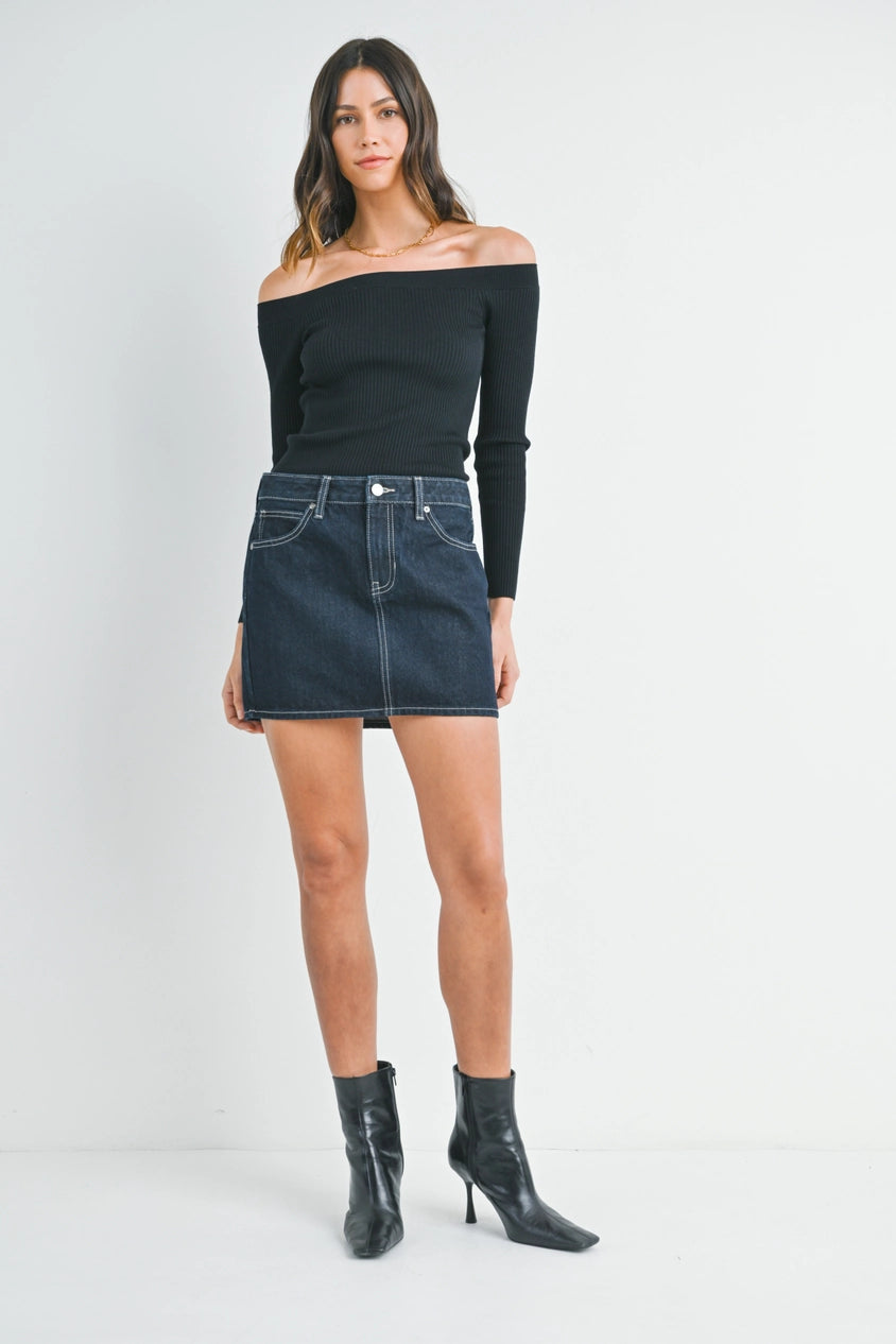 Cami Denim Mini Skirt