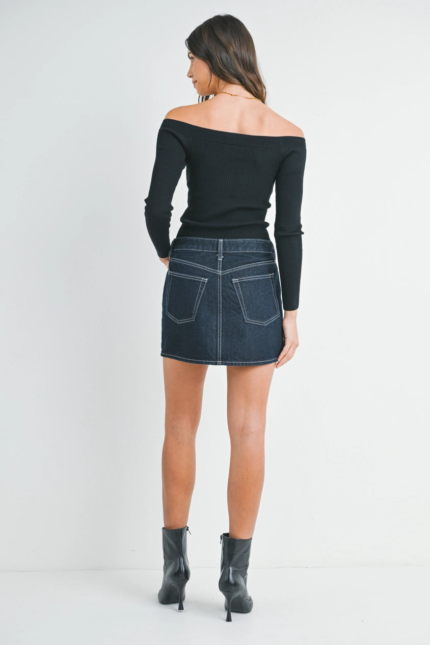 Cami Denim Mini Skirt