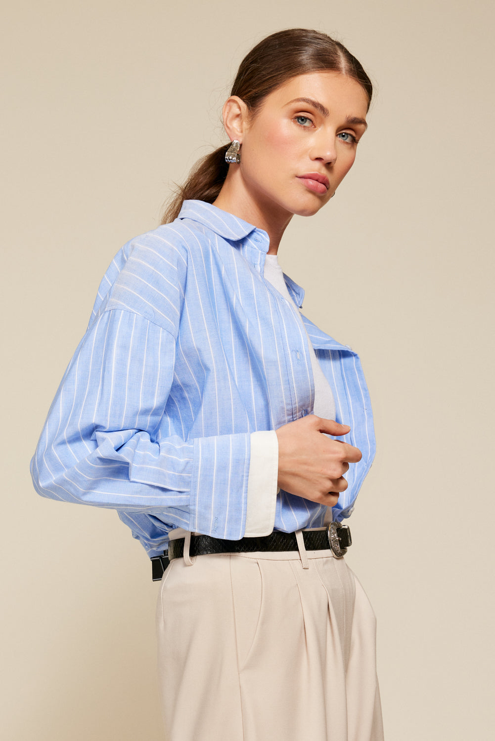 Mer Button Down Top